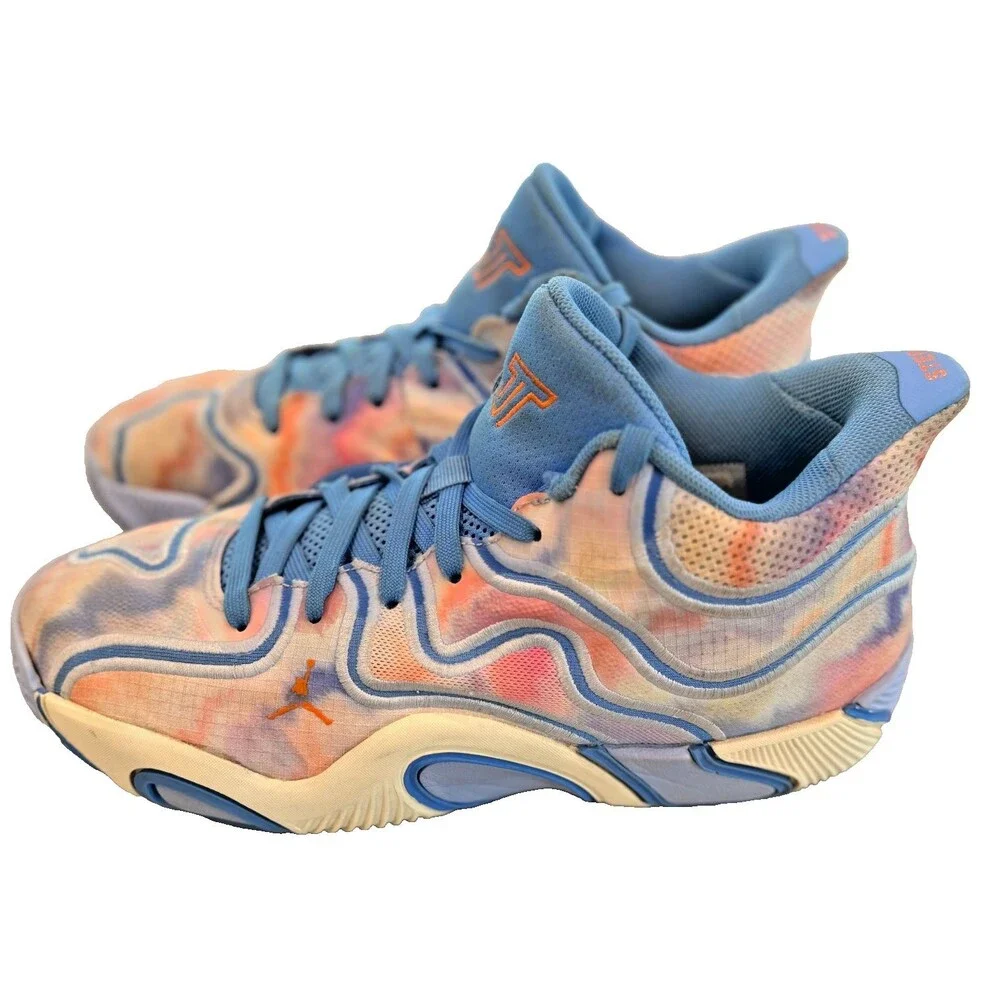 Jordan Tatum 3 Tie Dye Blue Pink Basketball Sneaker HF 3136–400 Youth 7